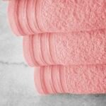 4 Piece Egyptian Cotton Bath Sheet Towel Set - Blush Pink