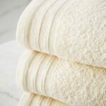 4 Piece Egyptian Cotton Bath Sheet Towel Set - Cream