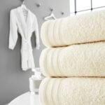 4 Piece Egyptian Cotton Bath Sheet Towel Set - Cream