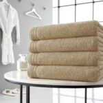 4 Piece Egyptian Cotton Bath Sheet Towel Set - Mocha