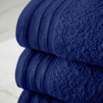 4 Piece Egyptian Cotton Bath Sheet Towel Set - Navy