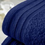 4 Piece Egyptian Cotton Bath Sheet Towel Set - Navy