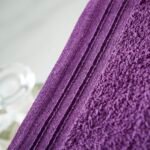 4 Piece Egyptian Cotton Bath Sheet Towel Set - Purple