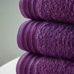 4 Piece Egyptian Cotton Bath Sheet Towel Set - Purple