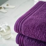 4 Piece Egyptian Cotton Bath Sheet Towel Set - Purple