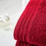 4 Piece Egyptian Cotton Bath Sheet Towel Set - Red