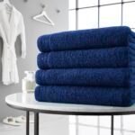 4 Piece Egyptian Cotton Bath Sheet Towel Set - Royal Blue