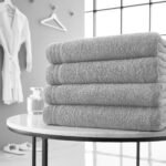 4 Piece Egyptian Cotton Bath Sheet Towel Set - Silver
