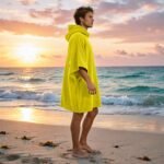 Luxury Soft Touch Beach Cover Poncho - Yellow