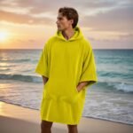 Luxury Soft Touch Beach Cover Poncho - Yellow