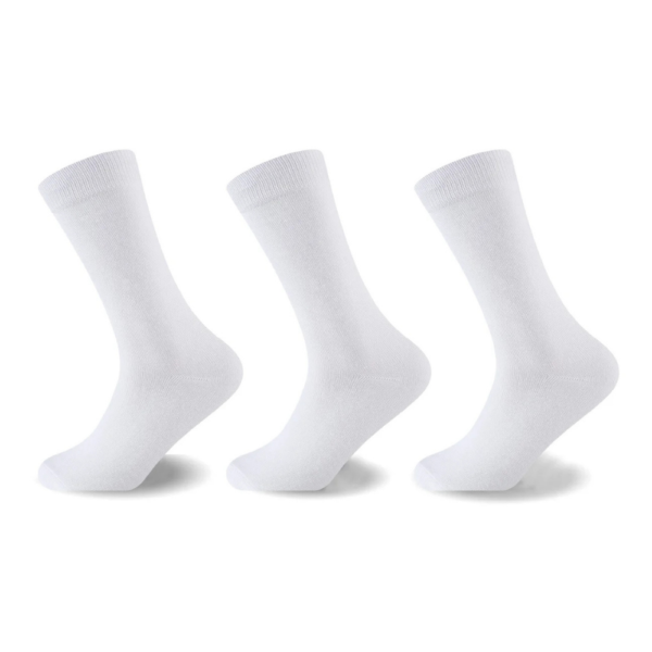 12 Pack Women's Comfy Elastic Socks - White