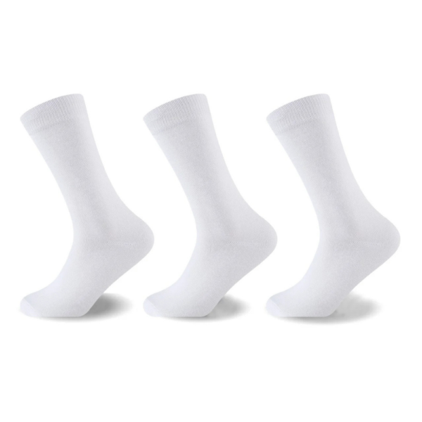 12 Pack Ladies Plain Stretch Cotton Sock - White