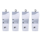 12 Pack Ladies Plain Stretch Cotton Sock - White