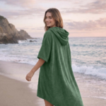 Luxury Soft Touch Beach Cover Poncho - Green