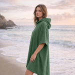 Luxury Soft Touch Beach Cover Poncho - Green