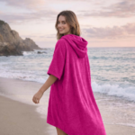 Luxury Soft Touch Beach Cover Poncho - Pink