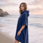 Luxury Soft Touch Beach Cover Poncho - Royal Blue