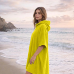 Luxury Soft Touch Beach Cover Poncho - Yellow - Image 4
