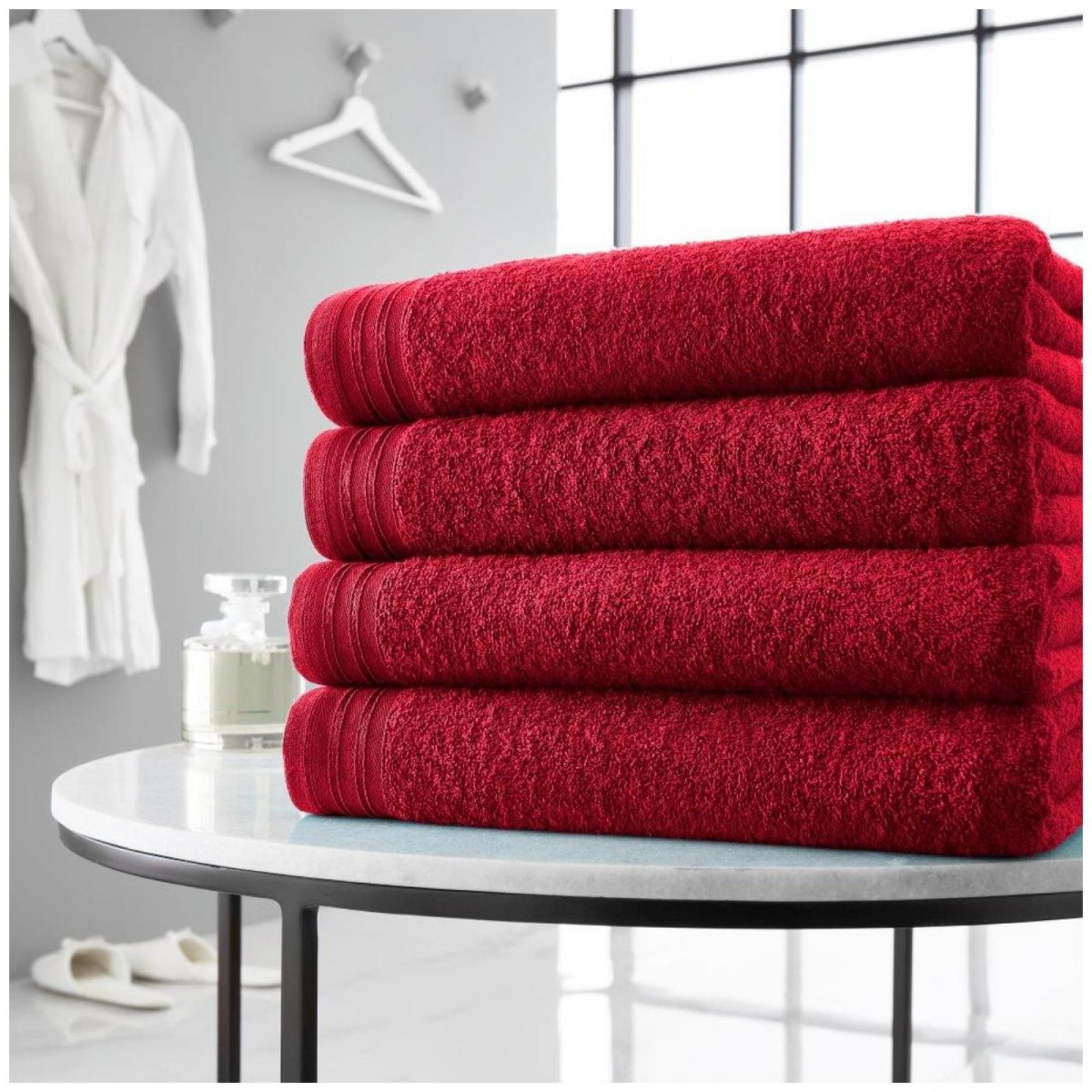 red_696a19c387e3f 4 Piece Egyptian Cotton Bath Sheet Towel Set - Red