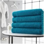 4 Piece Egyptian Cotton Bath Sheet Towel Set - Teal