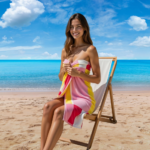 Luxury Bold Stripe Beach Towel - Yellow