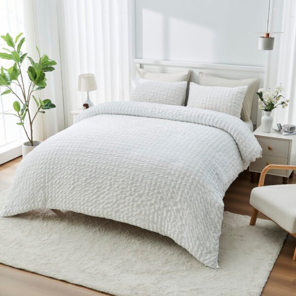 Luxury Coastal Heritage Duvet Cover Set - White