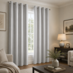 Luxury Smooth Finish Eyelet Curtains - Silver