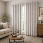 Premium Plain Blackout Curtains - Natural