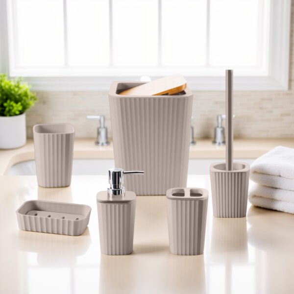 Premium Isla 12 Piece Bathroom Set – Natural