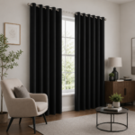 Premium Microfibre Plain Blackout Curtains - Blush Pink
