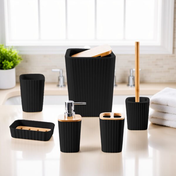 Premium Isla 12 Piece Bathroom Set – Black