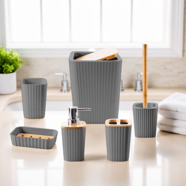 Premium Isla 12 Piece Bathroom Set – Charcoal
