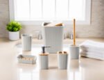 Premium Isla 12 Piece Bathroom Set – Silver