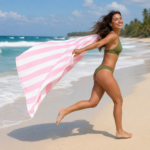 1 Pack Premium Cabana Resort Beach Towel - Baby Pink