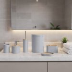 Premium Sloane 15 Piece Bathroom Set - Silver