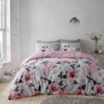 Luxury Floral Bloom Duvet Cover Set - Blush Pink