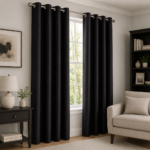 Premium Fully Lined Blackout Curtains – Black