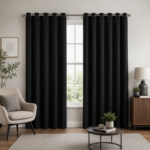 Premium Microfibre Plain Blackout Curtains - Blush Pink