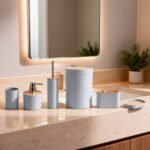 Premium Sloane 15 Piece Bathroom Set - Silver