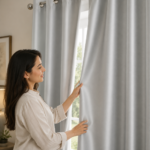 Luxury Smooth Finish Eyelet Curtains - Silver