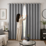 Premium Plain Blackout Curtains - Grey