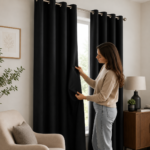 Premium Microfibre Plain Blackout Curtains - Blush Pink
