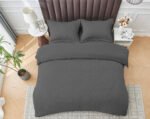 Elegant Everyday Duvet Cover Set - Charcoal