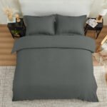 Elegant Classic Weave Duvet Cover Set – White