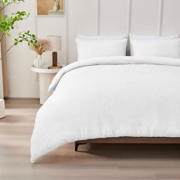 Elegant Everyday Comfort Duvet Cover Set - White