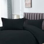 Elegant Everyday Duvet Cover Set - Black