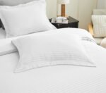 Elegant Classic Weave Duvet Cover Set – White