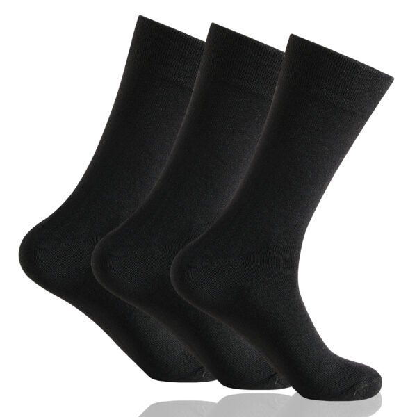 3 Pack Men's Comfort Fit Diabetic Socks – Black