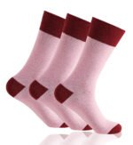 3 Pack Gentle Grip Diabetic Socks – Pink Heel & Toe