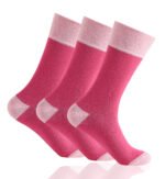 3 Pack Gentle Grip Diabetic Socks – Pink Heel & Toe